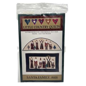 Little Country Quilts SANTA FAMILY #408 Applique Wall Quilt Pattern Vintage 1999